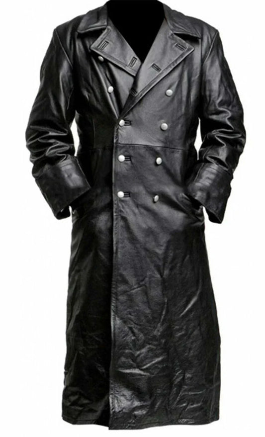 Classic men's leather trench coat - Jari