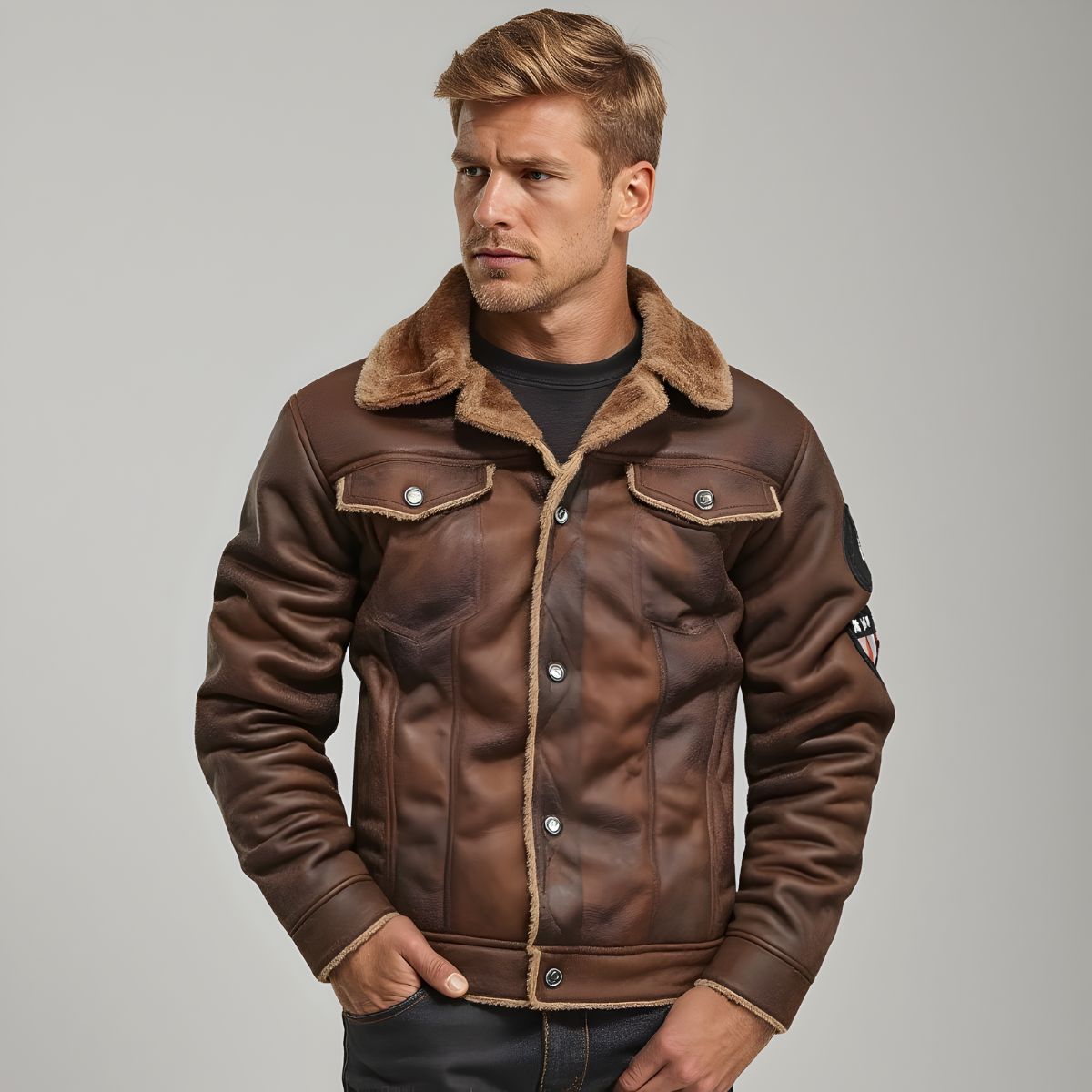 'Kronos' Leather Jacket